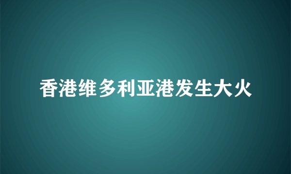香港维多利亚港发生大火