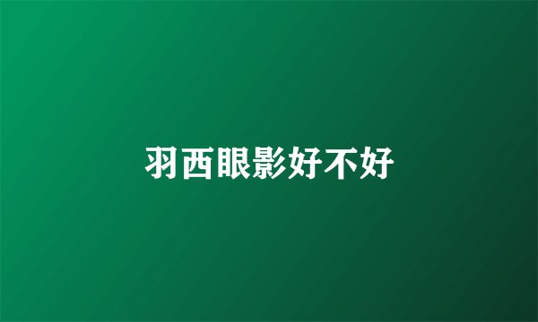 羽西眼影好不好