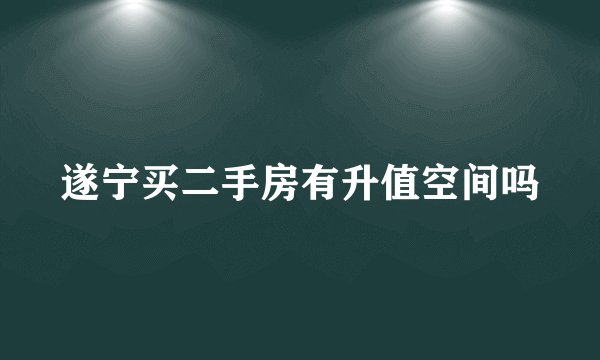 遂宁买二手房有升值空间吗