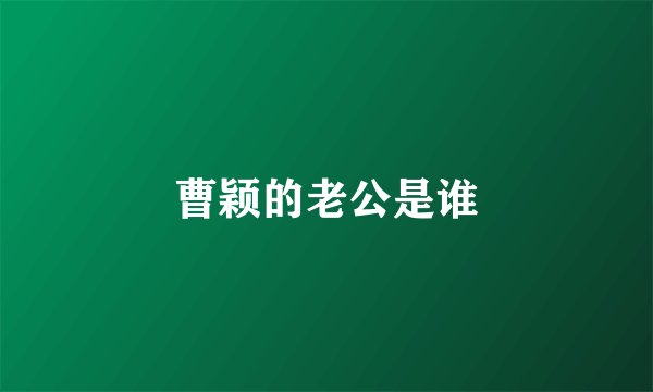 曹颖的老公是谁
