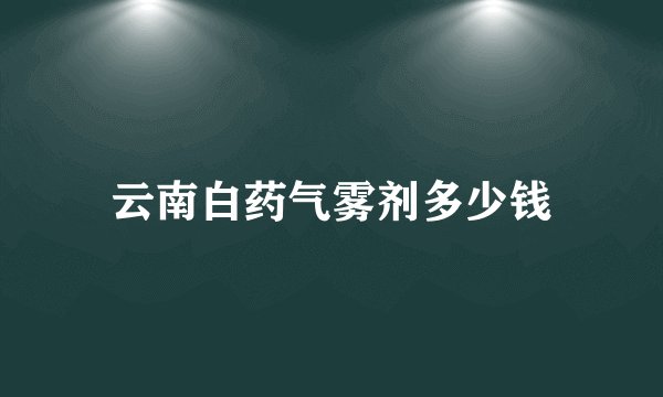 云南白药气雾剂多少钱