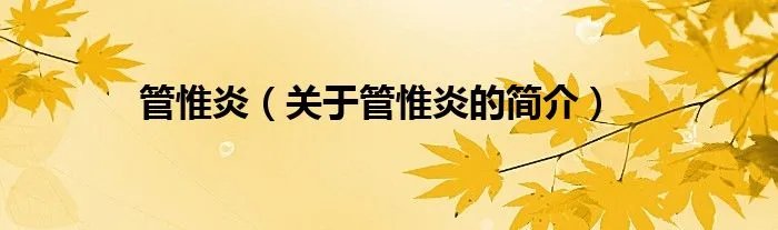 管惟炎（关于管惟炎的简介）