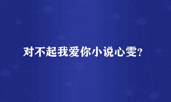 对不起我爱你小说心雯？