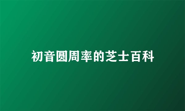 初音圆周率的芝士百科