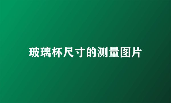 玻璃杯尺寸的测量图片