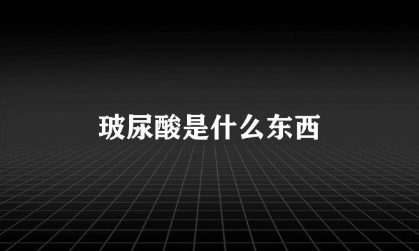 玻尿酸是什么东西
