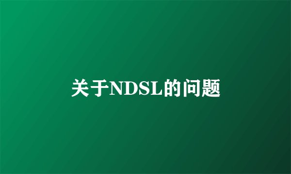 关于NDSL的问题