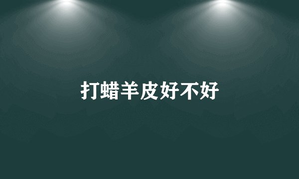 打蜡羊皮好不好