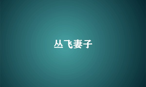 丛飞妻子