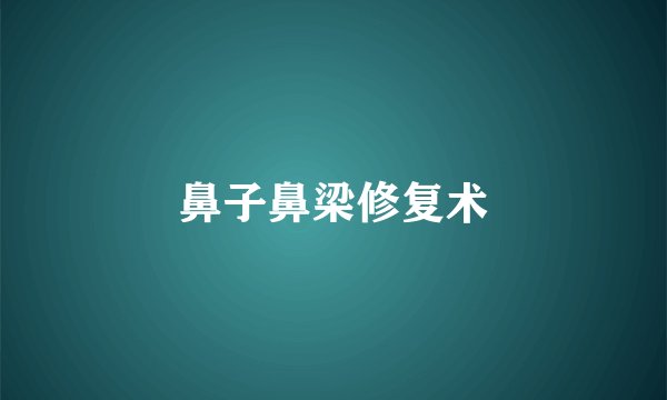 鼻子鼻梁修复术
