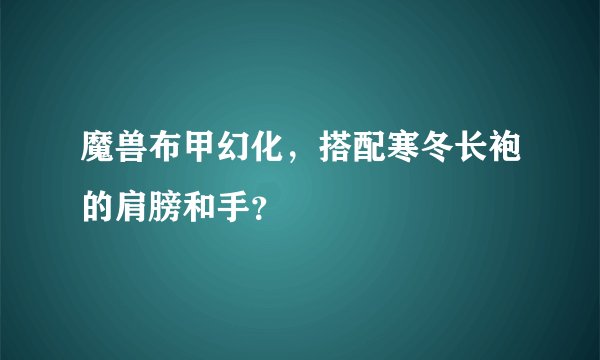 魔兽布甲幻化，搭配寒冬长袍的肩膀和手？