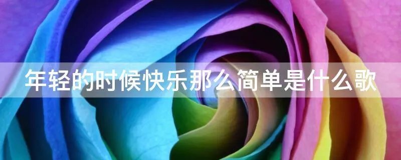 年轻的时候快乐那么简单是什么歌