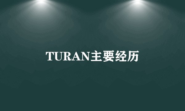 TURAN主要经历