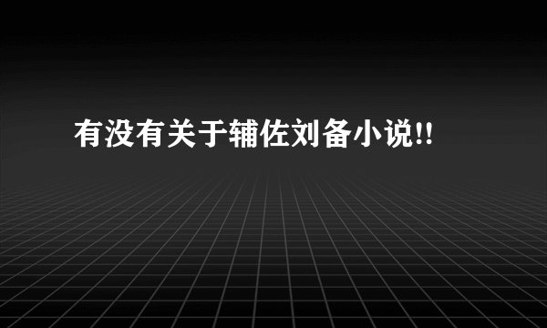 有没有关于辅佐刘备小说!!