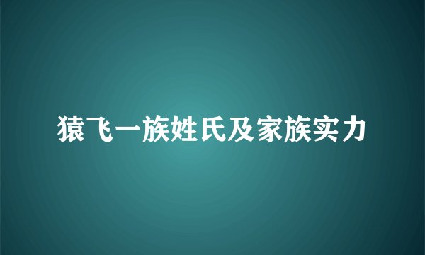 猿飞一族姓氏及家族实力