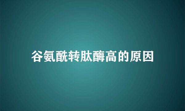 谷氨酰转肽酶高的原因