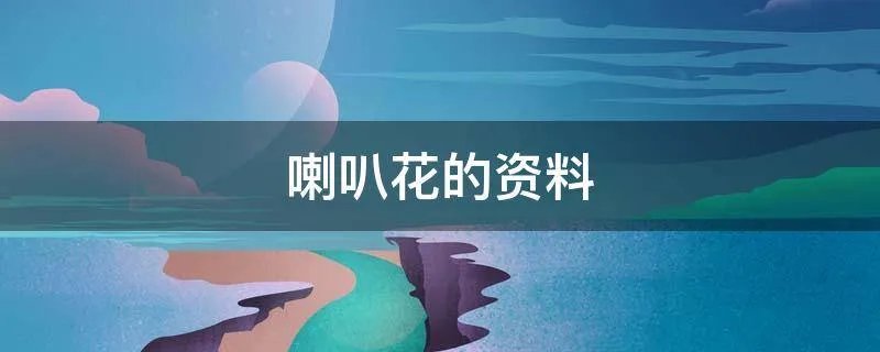 喇叭花的资料