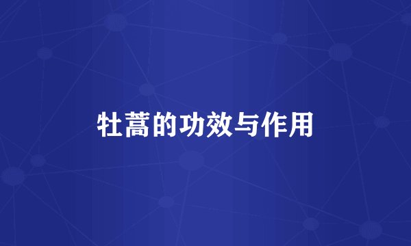 牡蒿的功效与作用