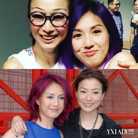 郑秀文杨千嬅合影破不和传言二人拥抱大笑十分亲密