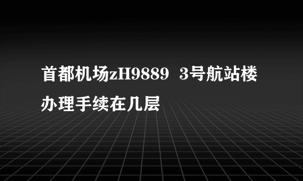首都机场zH9889  3号航站楼办理手续在几层