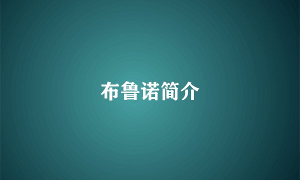 布鲁诺简介