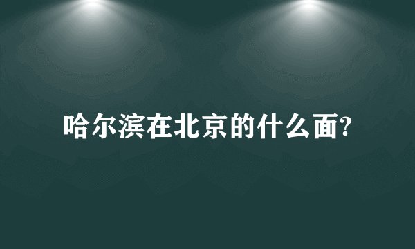 哈尔滨在北京的什么面?