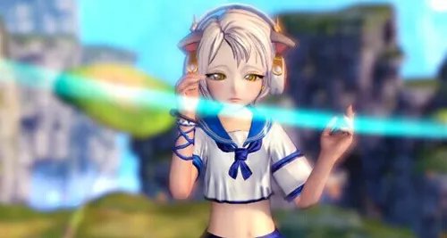 剑灵校服时装蓝色版欣赏 个性萝莉玩转时尚