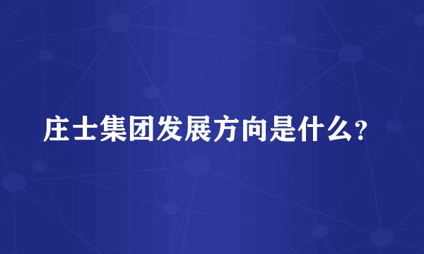 庄士集团发展方向是什么?