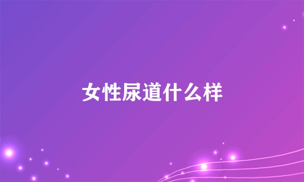 女性尿道什么样