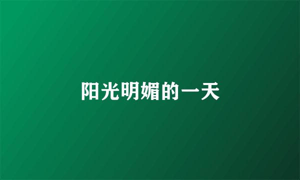 阳光明媚的一天