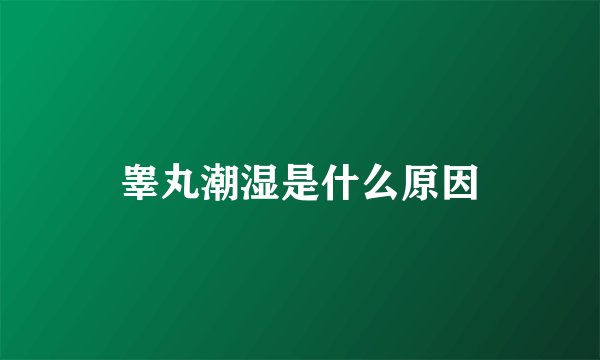 睾丸潮湿是什么原因