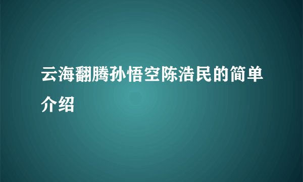 云海翻腾孙悟空陈浩民的简单介绍