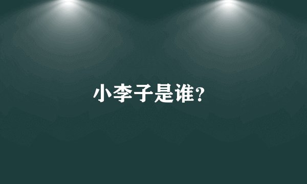 小李子是谁？