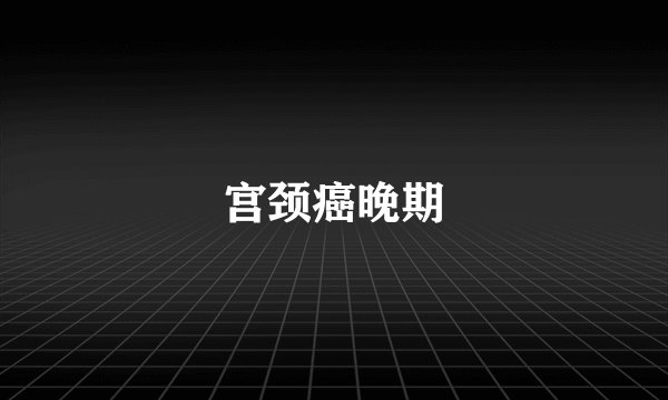 宫颈癌晚期