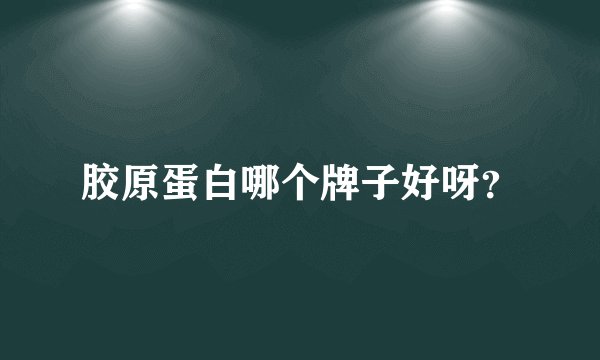 胶原蛋白哪个牌子好呀？