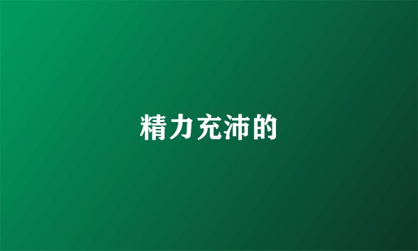 精力充沛的