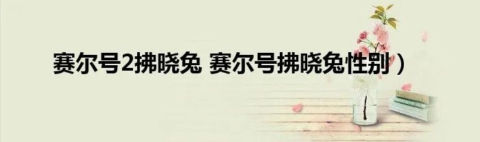 赛尔号2拂晓兔 赛尔号拂晓兔性别)