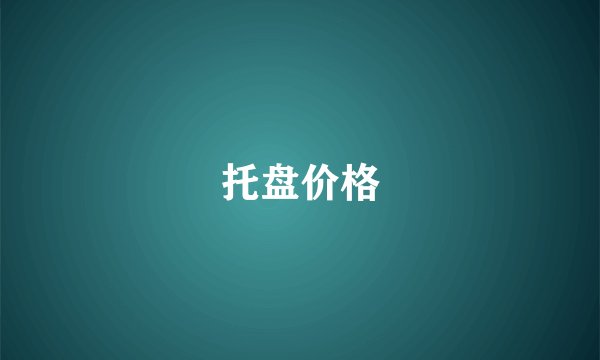 托盘价格
