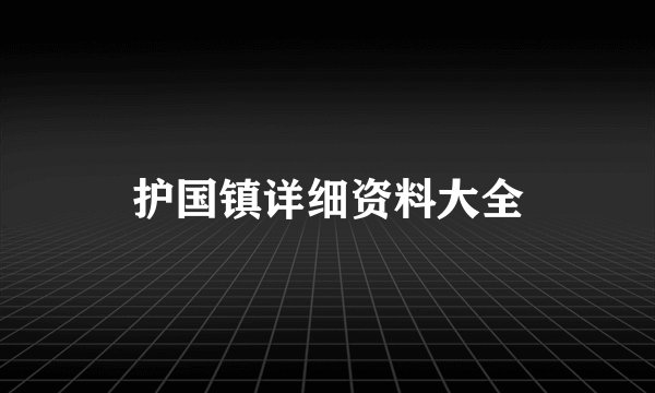护国镇详细资料大全