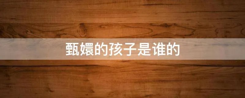 甄嬛的孩子是谁的