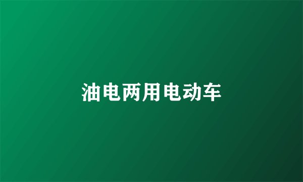 油电两用电动车
