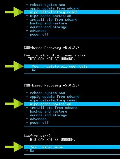进入recovery模式后怎么恢復出厂设置?