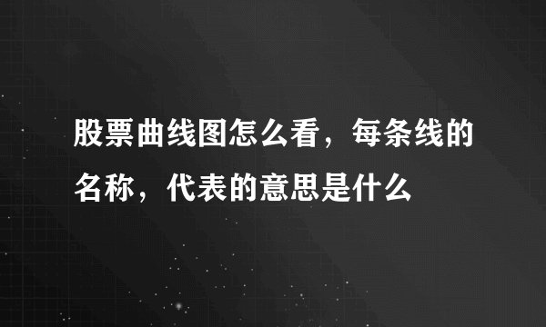 股票曲线图怎么看，每条线的名称，代表的意思是什么