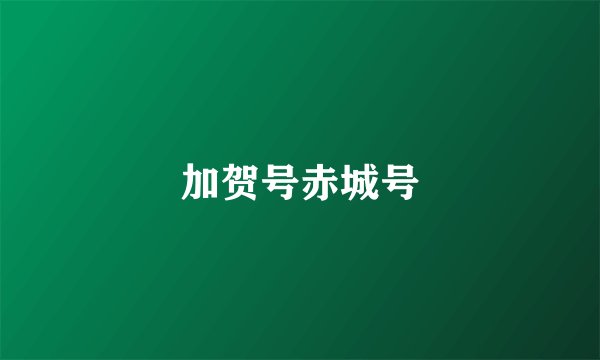 加贺号赤城号