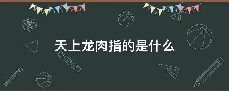 天上龙肉指的是什么