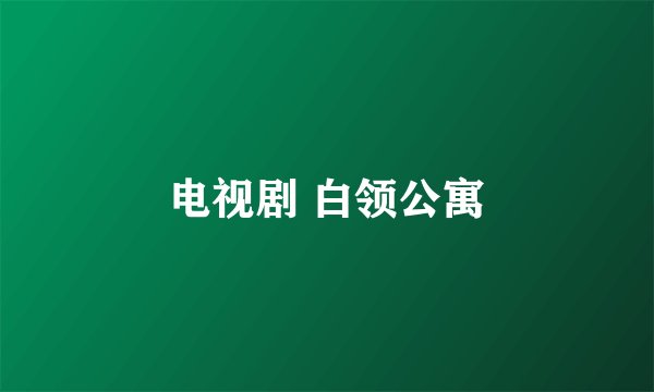 电视剧 白领公寓