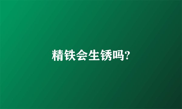 精铁会生锈吗?