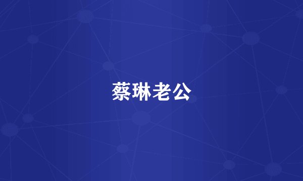 蔡琳老公