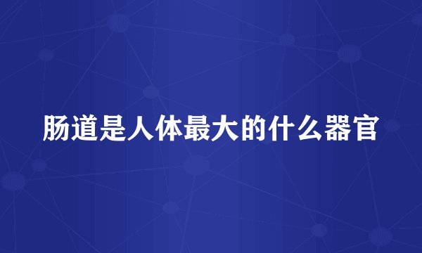 肠道是人体最大的什么器官