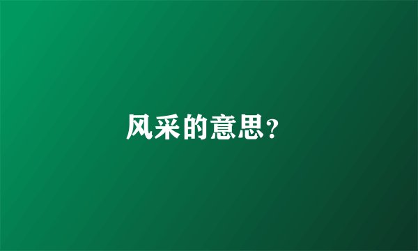 风采的意思?